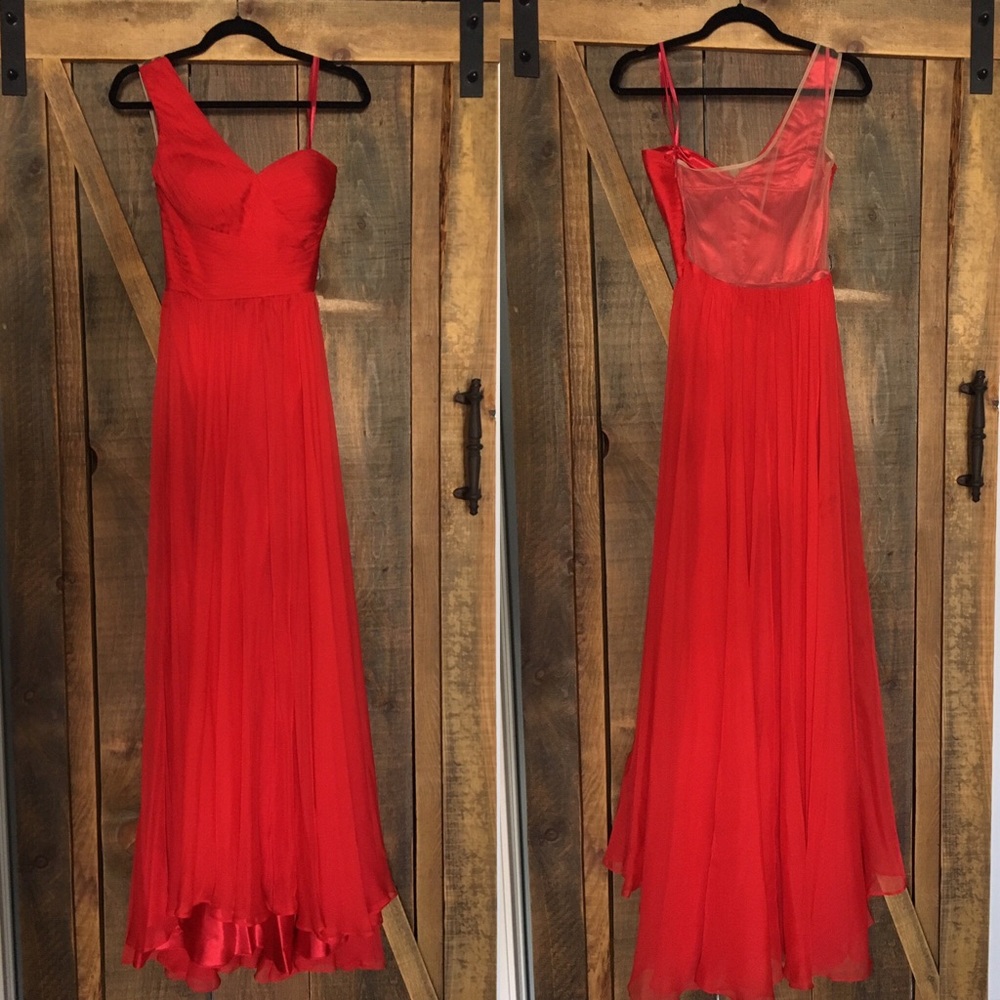La Femme - Weaved Asymmetrical Bodice Gown